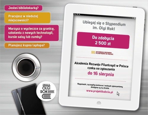2500 zł stypendium dla bibliotekarek w II edycji konkursu stypendialnego im. Olgi Rok
