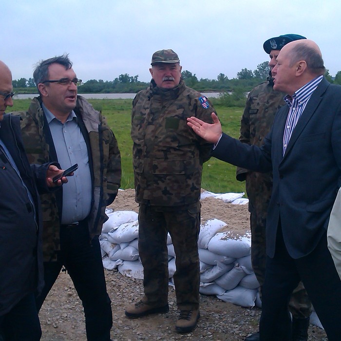 Sprawdzali stan wałów przeciwpowodziowych