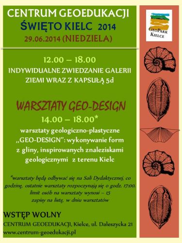 Warsztaty geologiczno – plastyczne w Centrum Geoedukacji – Geopark Kielce