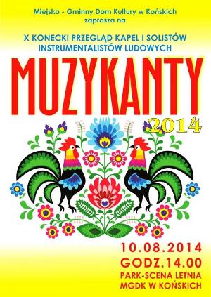 X Konecki Przegląd Kapel i Solistów – Instrumentalistów „Muzykanty 2014”