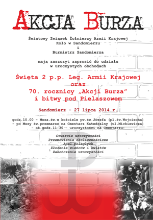 70. rocznica Akcji “Burza” i bitwy pod Pielaszowem