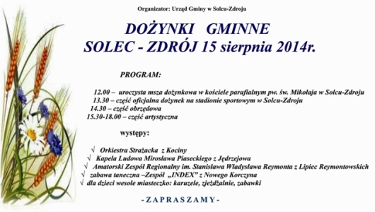 Dożynki gminne w Solcu &#8211; Zdroju