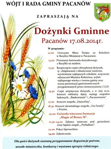 Dożynki Gminy Pacanów