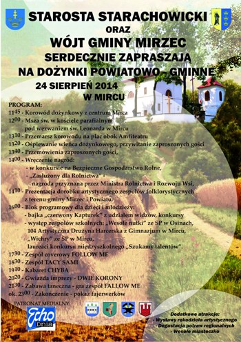 Dożynki powiatowo – gminne w Mircu