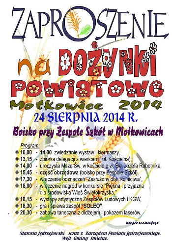 Dożynki powiatu jędrzejowskiego w Motkowicach