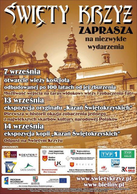 Uroczyste otwarcie odbudowanej wieży na Świętym Krzyżu