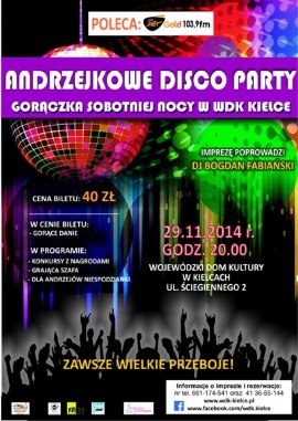 Andrzejkowe “Disco party 80’s” w WDK
