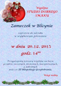 Wigilijne potrawy w Bliżynie
