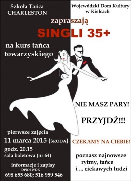 Taneczne zajęcia – Single 35+ w WDK
