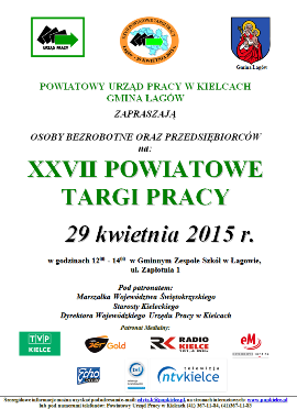 Plakat promujący Powitaowe Targi Pracy