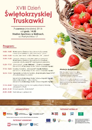 Plakat promujący wydarzenie Dzień Świętokrzyskiej Truskawki
