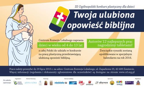 Konkurs Plastyczny dla Dzieci „Twoja ulubiona opowieść biblijna”