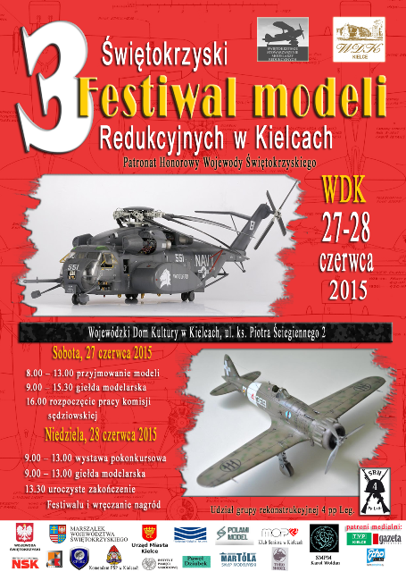 Plakat promujący III Festiwal Modeli w Kielcch
