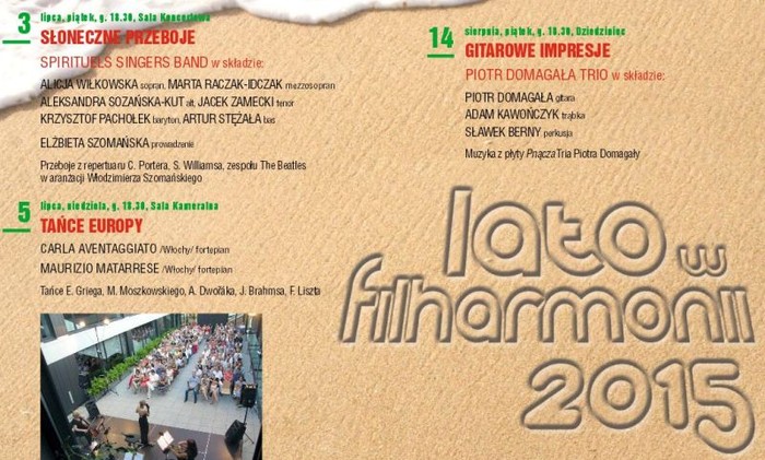 Lato w Filharmonii – rozpoczyna się cykl wakacyjnych koncertów