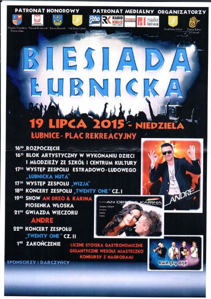 Plakat promujący biesiadę