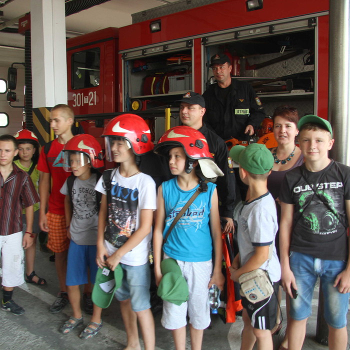 Młodzi goście z Obwodu Winnickiego odwiedzili strażaków