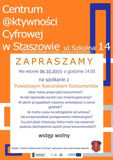 Plakat informujący o spotkaniu