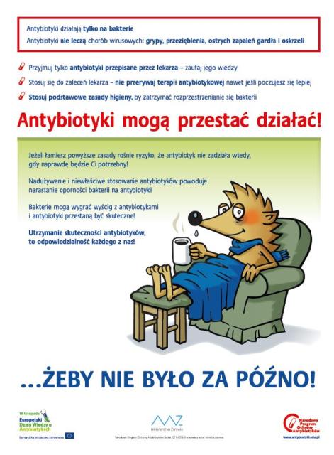 O niebezpieczeństwie antybiotykoodporności podczas Europejskiego Dnia Wiedzy o Antybiotykach