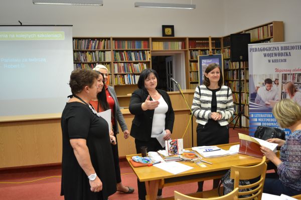 Organizatorzy seminarium dla polonistów: Beata Zdybiowska, Joanna Piasta-Siechowicz, Kinga Stelmach, Urszula Salwa, Marta Boszczyk