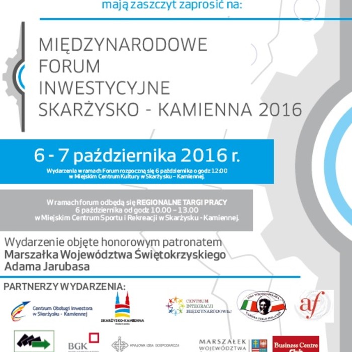 Czas na Międzynarodowe Forum Inwestycyjne