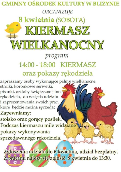 Kiermasz Wielkanocny w Bliżynie