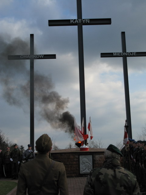 Uroczystości katyńskie w Hucie Szklanej