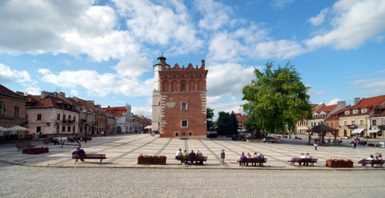 panorama sandomierskiego rynku