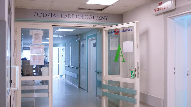 Korytarz oddziału kardiologicznego Szpitala w Starachowicach