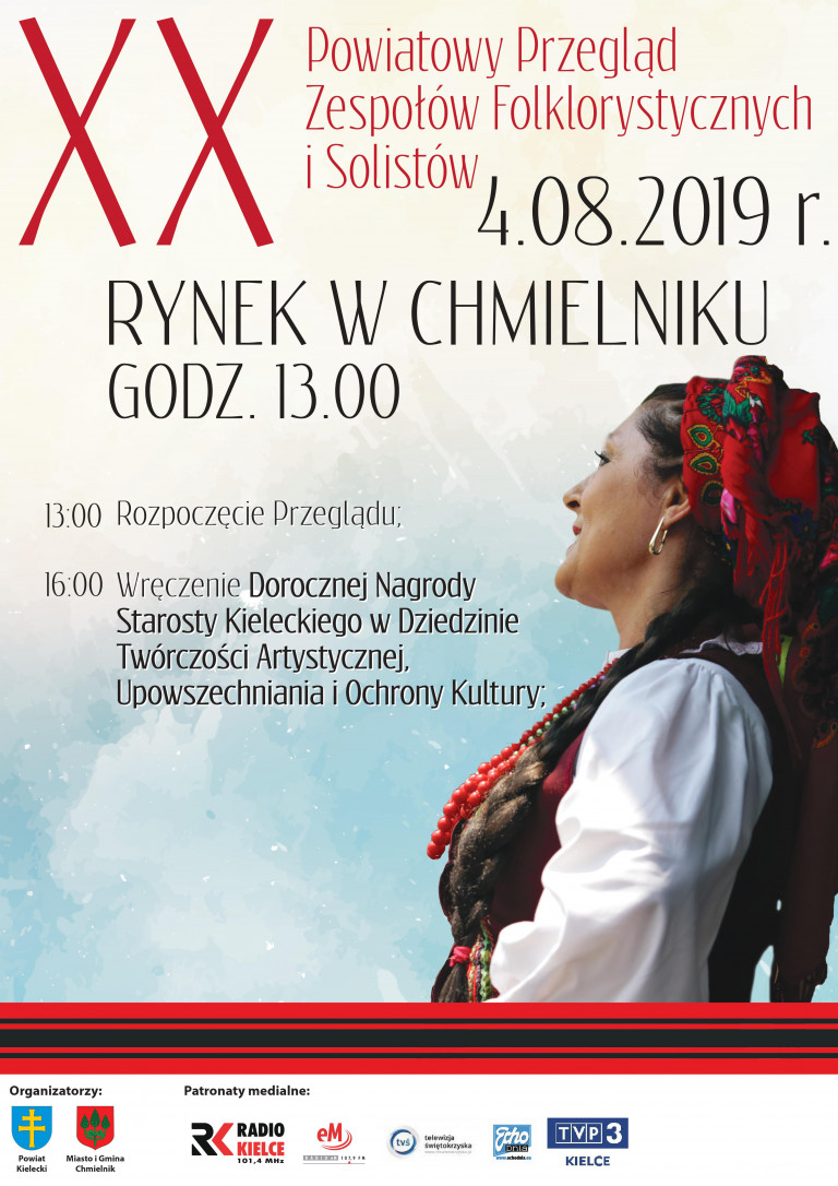 Przegląd Zespołów Folklorystycznych W Chmielniku Plakat