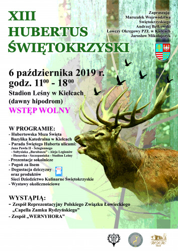 Plakat Hubertus Świętokrzyski 