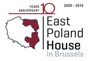 Logo 10-lecie domu polskiego w Brukseli