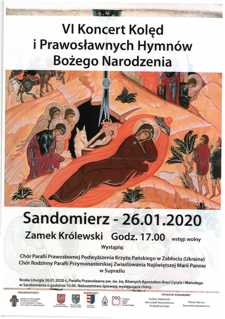 Plakat Vi Koncer Kolęd I Prawosławnych Hymnów