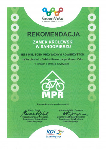 Certyfikat dla Muzeum Okręgowego W Sandomierzu