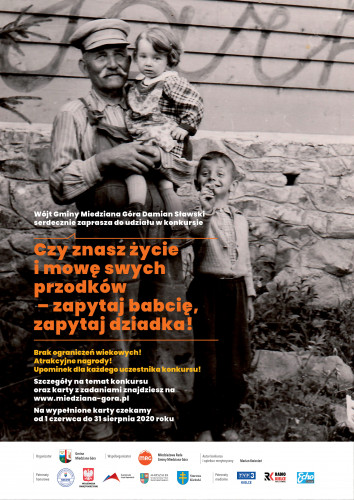  "Czy znasz życie i mowę swych przodków - zapytaj babcię, zapytaj dziadka!" Plakat