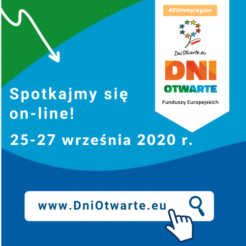 Plakat promujący wydarzenie opatrzony napisem: "Spotkajmy się on-line! 25-27 września 2020