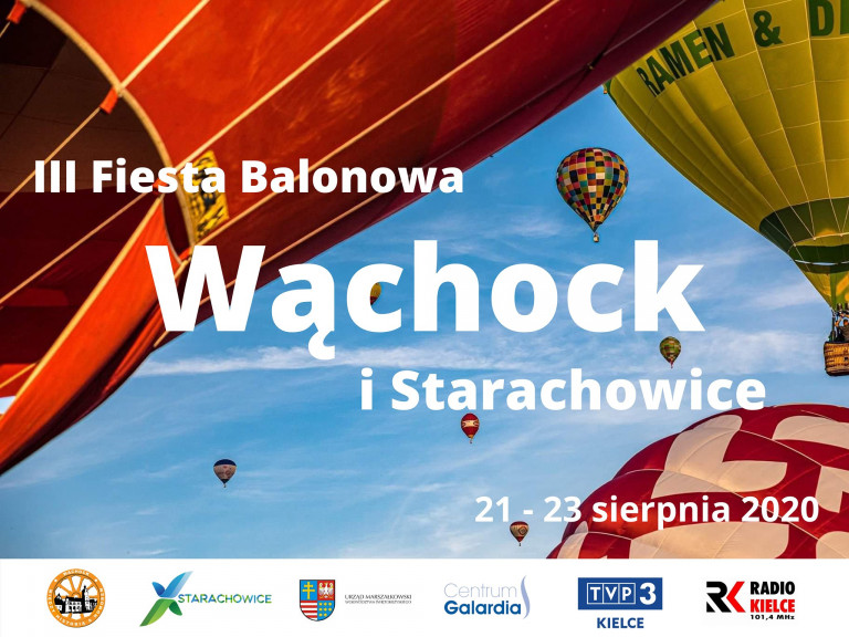 Plakat III Fiesta Balonowa w Wąchocku i Starachowicach