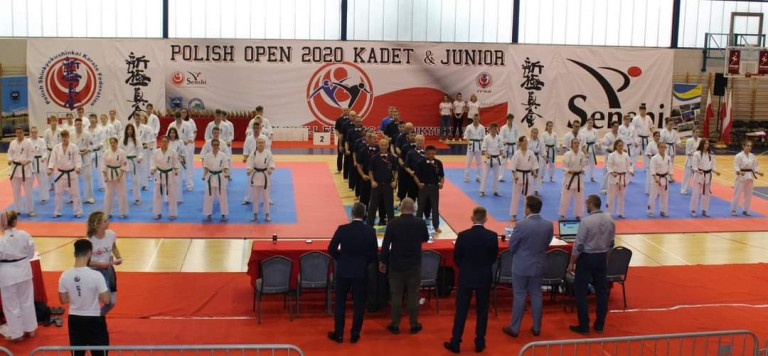 Uczestnicy zawodów Polish Open 2020 Kadet i Junior Shinkokushin