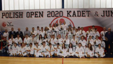 Zdjęcie grupowe uczestników turnieju Polish Open 2020 Kadet i Junior Shinkokushin