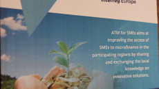 Plakat Promujący Projekt „access To Microfinance For Small And Medium–sized Enterprises – Atm For Sme`s” Czyli „dostęp Do Mikrofinansowania Dla Małych I średnich Przedsiębiorstw”.
