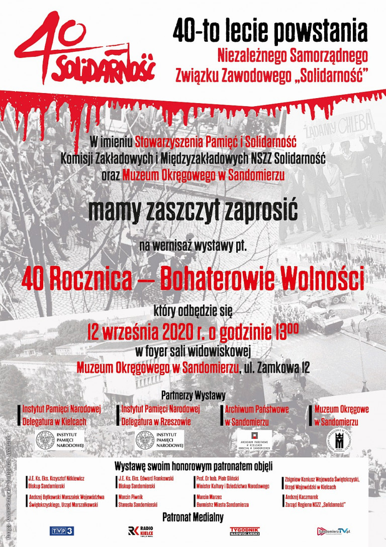 Plakat promujący wystawę Bohaterowie Wolności.