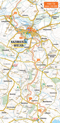 Trasa Lekszyce Wiślica Eurovelo11 Mapa A