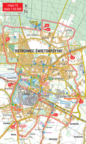 Wokół Ostrowca Świętokrzyskiego Mapa