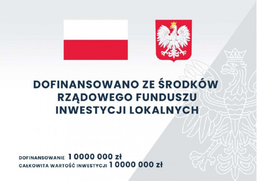 Logo Dofinansowano Ze środków Rządowego Funduszu Inwestycji Lokalnych