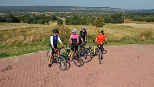 Cyclists on the bicycle route