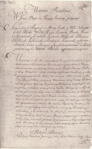 Rękopis Konstytucji 3 Maja 1791
