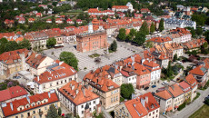 Sandomierz Widok Z Góry na rynek starego miasta