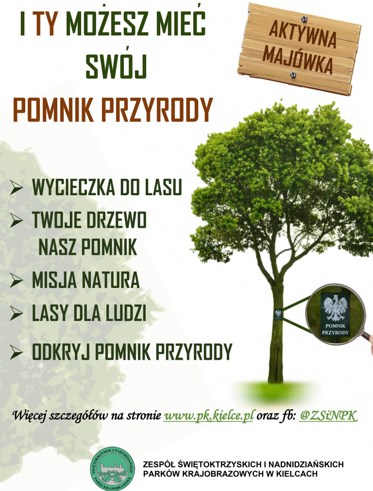 Plakat drzewa pomnikowego