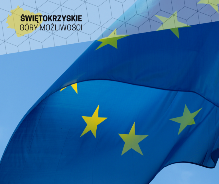Flaga Unii Europejskiej. Świętokrzyskie. Góry możliwości