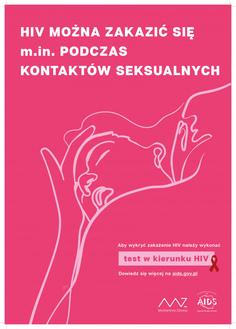 Plakat Hiv Można Zakazić Się M.in. Podczas Kontaktów Seksualnych