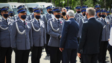 Odznaczenia Policjantów Marszałek Andrzej Bętkowski ścisła dłoń policjanta